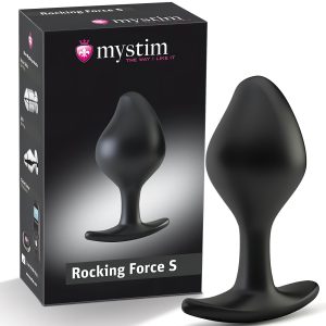 mystim Rocking Force S - elektro anál plug - kicsi (fekete)