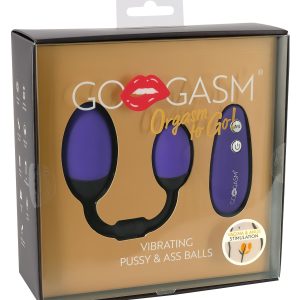 GoGasm Pussy & Ass - vibrációs tojás duó (lila-fekete)