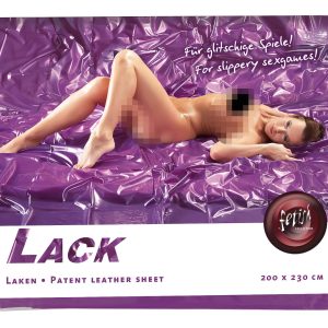Fetish - lakk lepedő - 200 × 220 cm (lila)