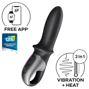 Satisfyer Hot Passion - App-vezérelt melegítő análvibrátor (fekete)