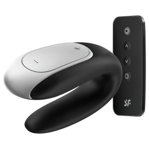 Satisfyer Double Fun - App-vezérelt párvibrátor (fekete)