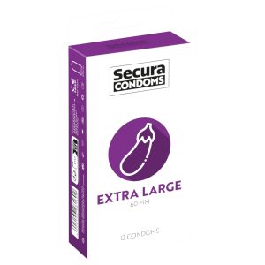 Secura Padlizsán - extra nagy óvszer - 60 mm (12 db)