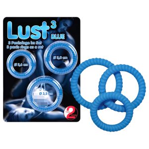 You2Toys - Lust péniszgyűrű trió (kék)
