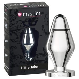 mystim Little John - kicsi elektro anál plug (ezüst)