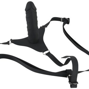 You2Toys - Silicone Strap-On - felcsatolható dildó (fekete)