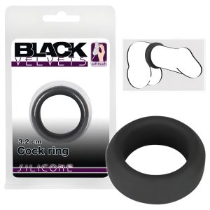 Black Velvets - vastagfalú péniszgyűrű (3,2 cm, fekete)