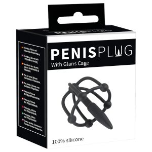 You2Toys - Penisplug - szilikon makk ketrec dilátorral (fekete)