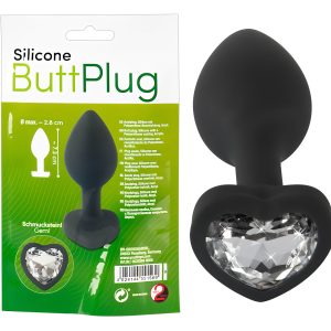 You2Toys Anal Plug - fehér köves anál plug (fekete)