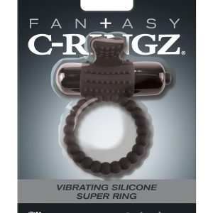 Pipedream Fantasy C-Ringz - vibrációs péniszgyűrű (fekete)