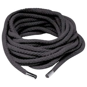 Fetish Silk Rope - selymes shibari bondage kötél (10 m, fekete)