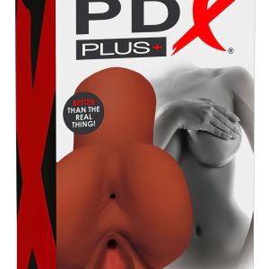 PDX Pick Your Pleasure - 2in1 élethű maszturbátor (barna)