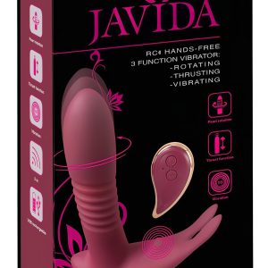 Javida RC - rádiós, 3 funkciós csikló vibrátor (piros)