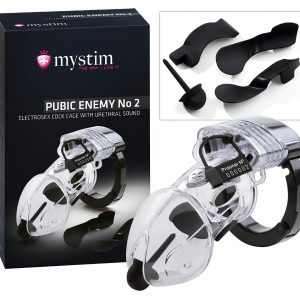 mystim Pubic Enemy No 2 - elektro pénisz ketrec