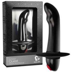Quest - 10 ritmusú kezdő prosztata vibrátor (fekete)