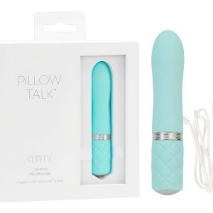 Pillow Talk Flirty - akkus rúd vibrátor (türkiz)