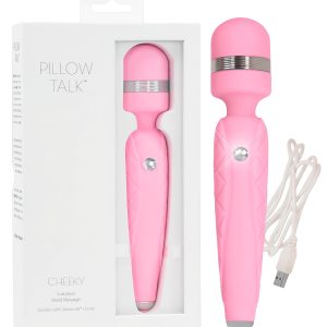 Pillow Talk Cheeky Wand - akkus masszírozó vibrátor (pink)