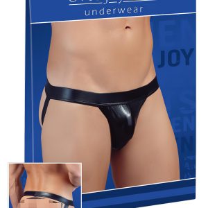 Svenjoyment - fényes jock strap férfi alsó (fekete)
