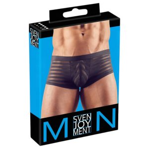 Svenjoyment - átlátszó, csíkos boxer (fekete)