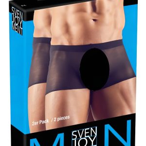 Svenjoyment - átlátszó boxer szett - fekete (2 részes) S-L