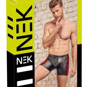 NEK - piros oldal betétes cipzáras boxer (fekete)