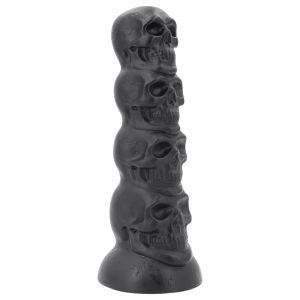 Topped Monster - koponya dildó - 22 cm (fekete)