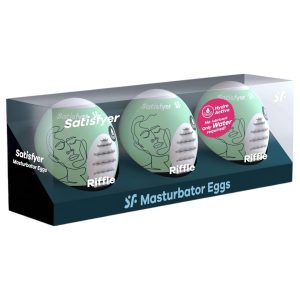 Satisfyer Egg Riffle - tojás maszturbátor szett (3 db)