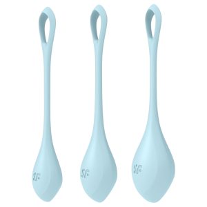 Satisfyer Yoni Power 2 - gésagolyó szett (kék, 3 részes)