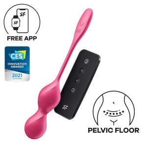 Satisfyer Love Birds 2 - App-vezérelt vibrációs gésagolyó (pink)