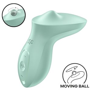 Satisfyer Exciterrr - forgó gyöngyös csikló vibrátor (zöld)