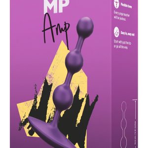 ROMP Amp - gyöngyös anál dildó (lila)