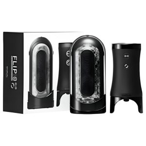 TENGA Flip 0 Electronic - automata maszturbátor férfiaknak (fekete)
