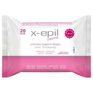 X-Epil Intimo - intim törlő kendő (20 db)