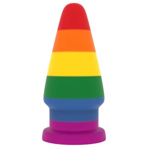 Lovetoy Prider - hosszú anál tágító plug (15 cm, szivárvány)