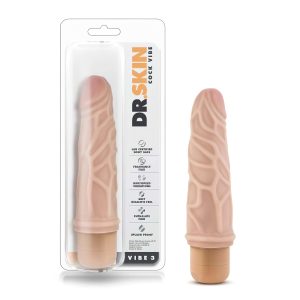 Dr. Skin Vibe No.3. - élethű vibrátor (testszínű)