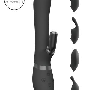 Vive Chou - 4in1 csiklókaros vibrátor (fekete)