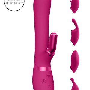 Vive Chou - akkus, cserélhető fejes csiklókaros vibrátor (pink)