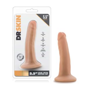 Dr. Skin 5,5 - tapadókorongos élethű dildó (natúr, 14 cm)