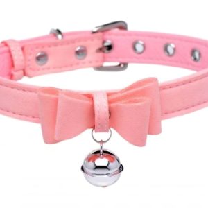 Master Series Golden Kitty - masnis nyakörv csengővel (pink)