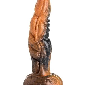 Creature Cocks Ravager - textúrált szilikon dildó - 20 cm (narancs)