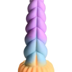 Creature Cocks Mystique - unikornis dildó - 21 cm (lila-sárga)