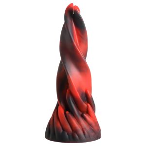 Creature Cocks Hell Kiss - csavart szilikon dildó - 19 cm (piros)