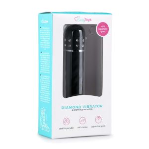 EasyToys Diamond Twirled - csavart rúd vibrátor (fekete)
