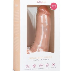EasyToys - tapadókorongos, herés dildó (20 cm, testszínű)