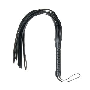 EasyToys Flogger - puha műbőr korbács (fekete)