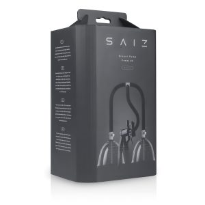 Saiz Premium - dupla mellpumpa - kicsi (átlátszó-fekete)
