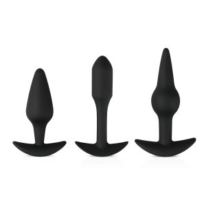 EasyToys Pleasure kit - változatos anál plug szett (fekete)