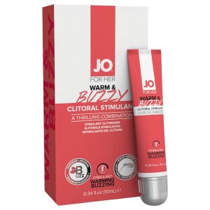 System JO - WARM & BUZZY - klitorisz stimuláló gél nőknek (10 ml)
