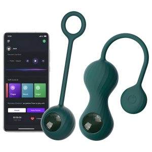 Magic Motion Crystal Duo - app-vezérelt vibrációs gésagolyó (zöld)