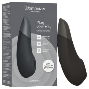 Womanizer Enhance 2in1 léghullámos csiklószívó + vibrátor (fekete)