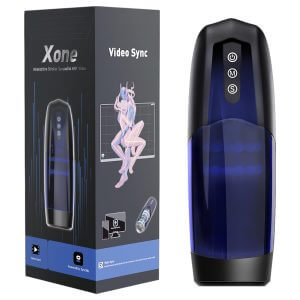 Magic Motion Xone - App-vezérelt maszturbátor, férfiaknak (kék)